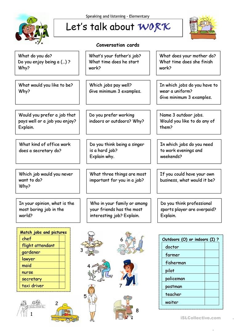 Let´s Talk About Work Worksheet - Free Esl Printable Worksheets Made - Free Printable English Conversation Worksheets