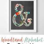 Letter Art {Woodland Alphabet Free Printables}   All Crafty Things   Free Printable Photo Letter Art