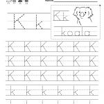 Letter K Writing Practice Worksheet   Free Kindergarten English   Free Printable Letter K Worksheets