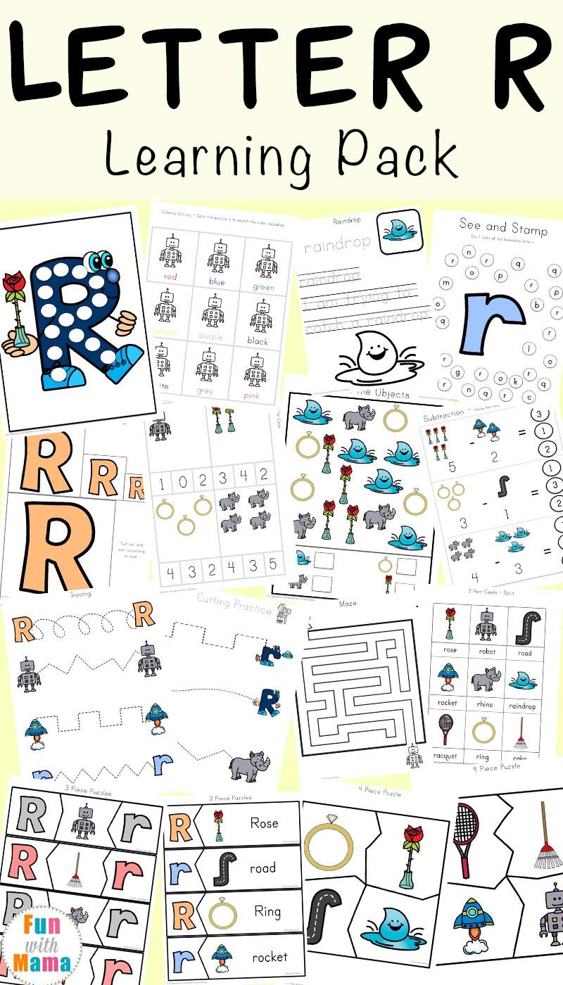 Letter R Worksheets And Printable Preschool Activities Pack - Fun - Free Printable Preschool Worksheets For The Letter R