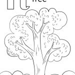 Letter T Is For Tree Coloring Page | Free Printable Coloring Pages   Tree Coloring Pages Free Printable