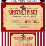 Like Mom And Apple Pie: A Summer Of Movies! Free Printables! Free   Free Printable Movie Ticket Birthday Party Invitations