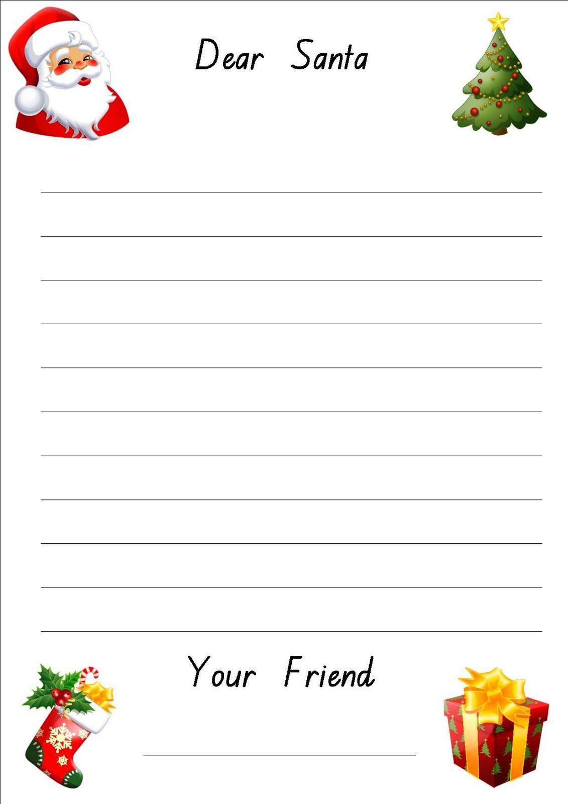 Lined Christmas Paper For Letters | Do Your Kids Write Letters To - Free Printable Christmas Writing Paper With Lines