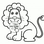 Lion Animals Coloring Pages For Kids, Printable Free   Free Printable Picture Of A Lion