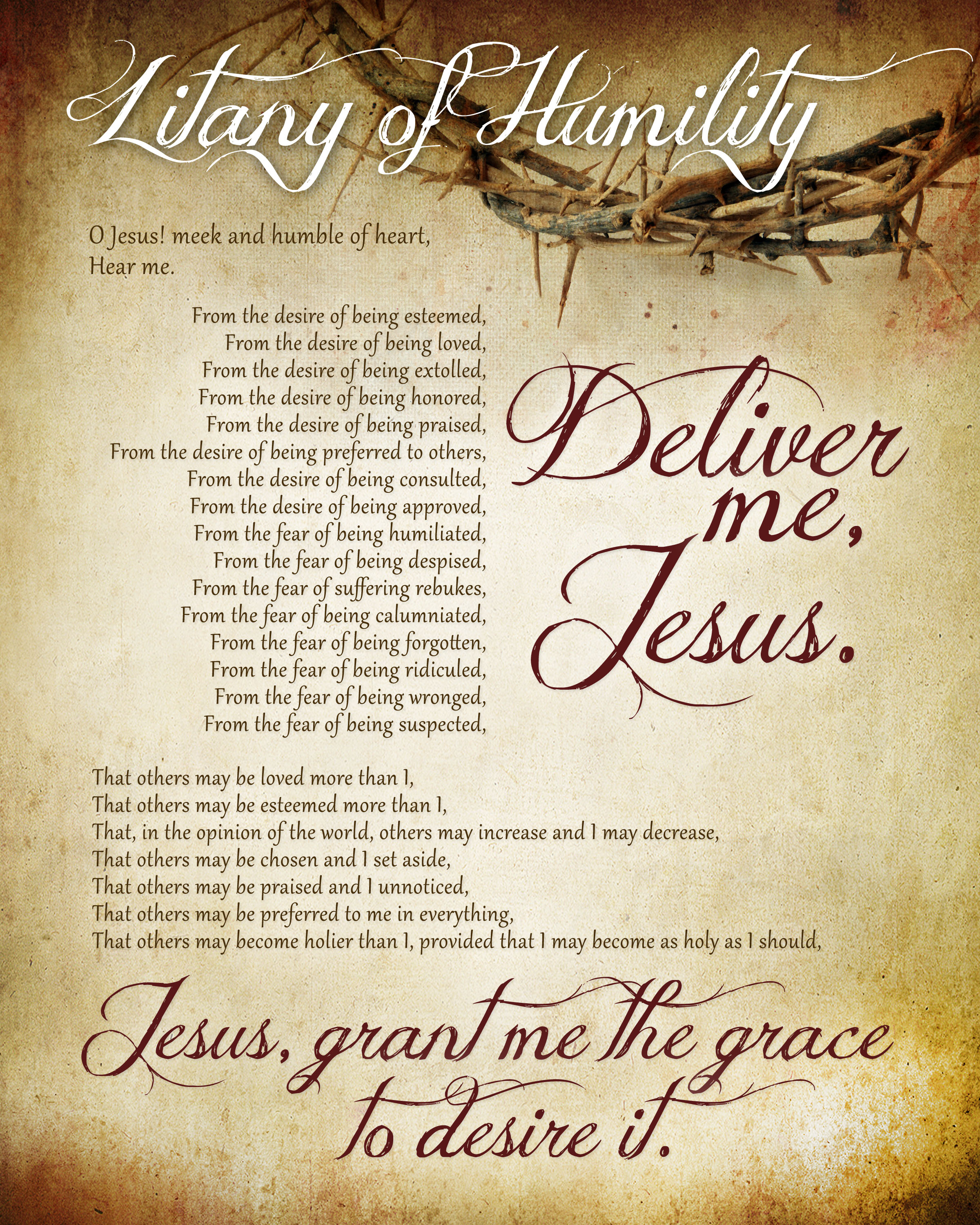 Litany Of Humility Free Printable - How To Nest For Less™ - Free Printable Catholic Prayer Cards