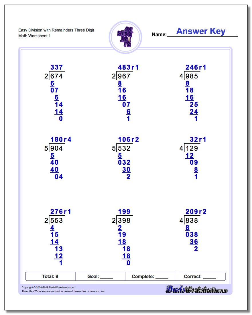 Long Division Worksheets: Division With Remainders - Free Printable Long Division Worksheets 5Th Grade