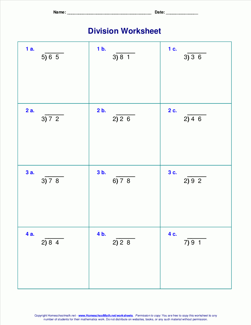 free printable long division worksheets 5th grade free
