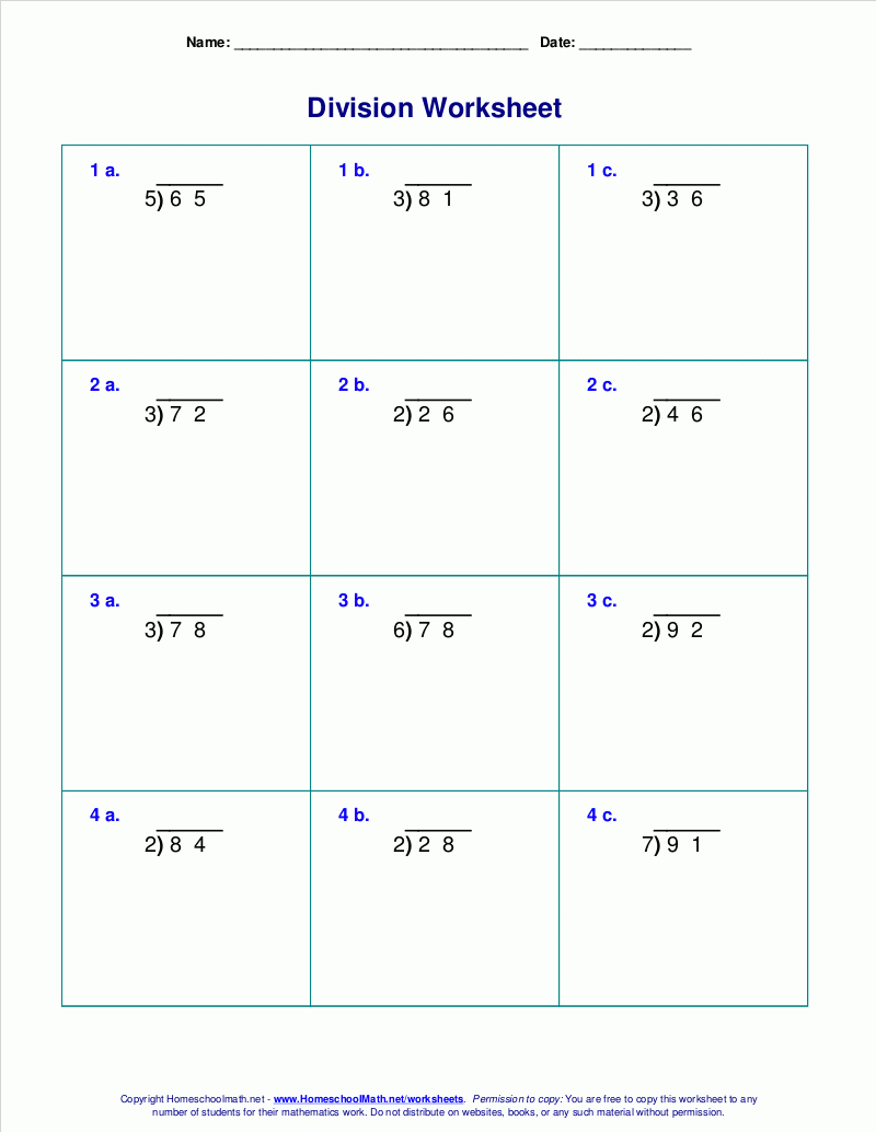 Free Printable Long Division Worksheets 5Th Grade | Free Printable