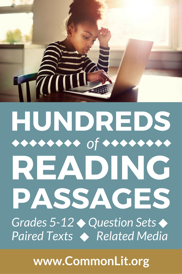 Looking For Middle- And High-School Reading Passages? Wwwmonlit - Free Printable Short Stories For High School Students
