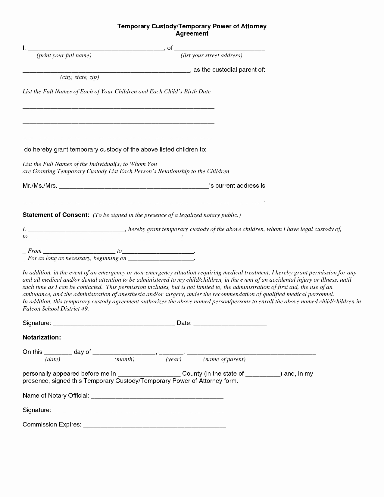 guardianship papers to print out