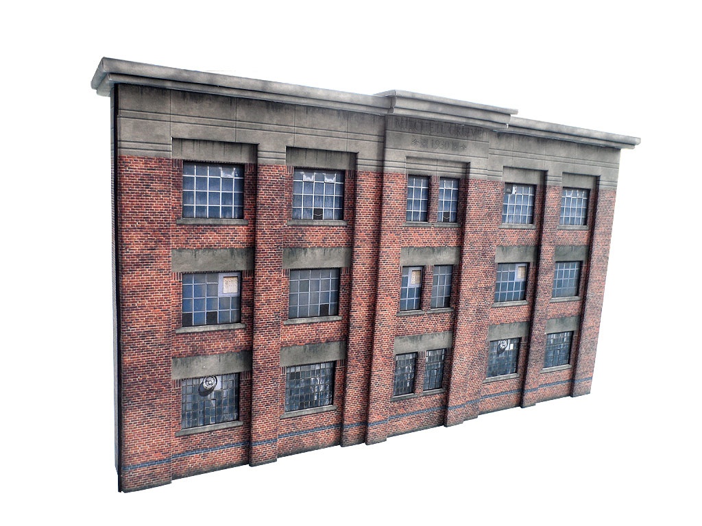 Low Relief 1930&amp;#039;s Factory - Oo / 4Mm / 1:76 | Model Railway Scenery - Free Printable Model Railway Buildings