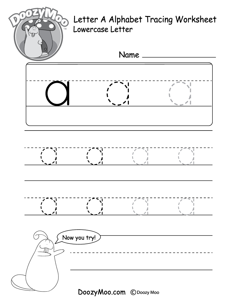 Lowercase Letter Tracing Worksheets (Free Printables) - Doozy Moo - Free Printable Letter Worksheets