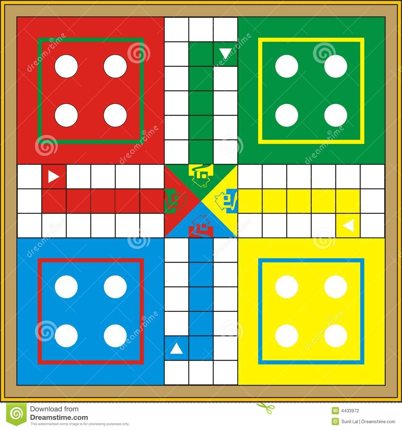 Ludo-Print &amp;amp; Gift Or Play Stock Illustration. Illustration Of - Free Printable Ludo Board