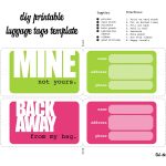 Luggage Tags Template | לונדון | Luggage Tag Template, Funny Luggage   Free Printable Luggage Tags