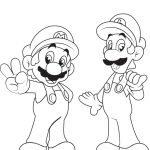 Luigi With Mario Coloring Page | Free Printable Coloring Pages   Mario Coloring Pages Free Printable