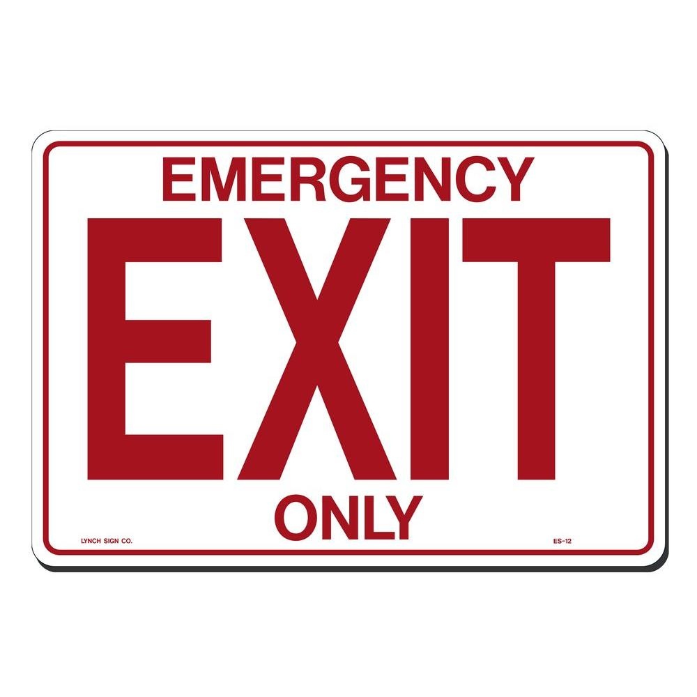 Lynch Sign 14 In. X 10 In. Emergency Exit Only Sign Printed On More - Free Printable Emergency Exit Only Signs