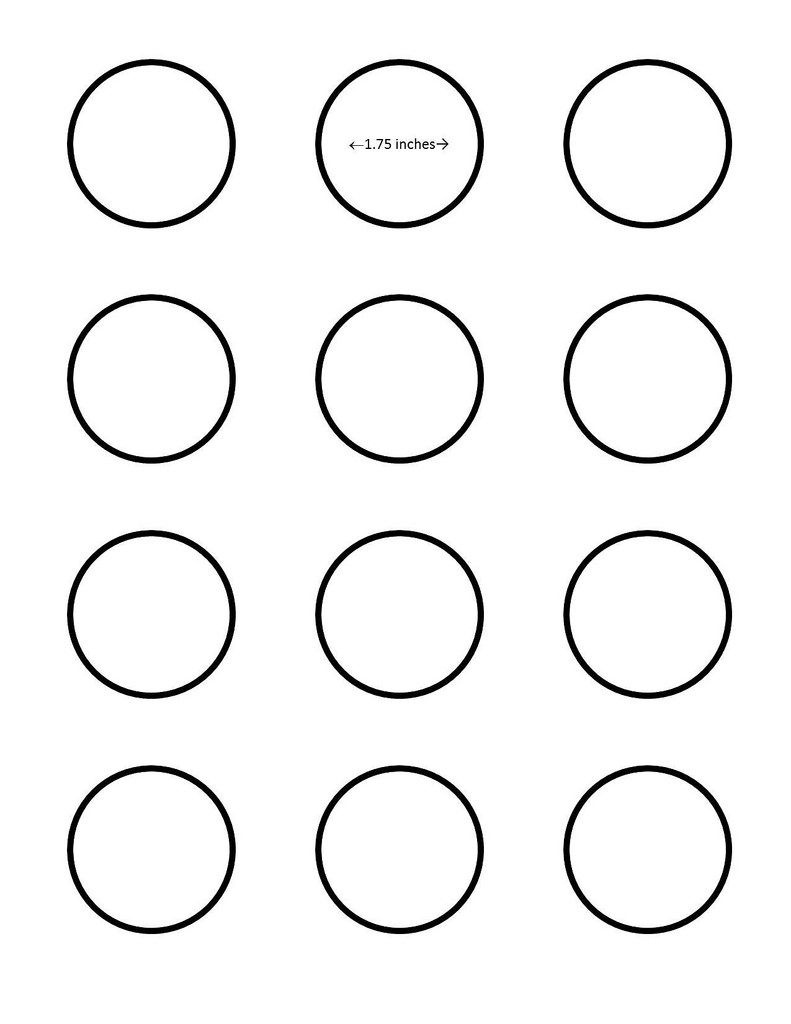 Macaron 1.75 Inch Circle Template - Google Search I Saved This To My - Free Printable 6 Inch Circle Template