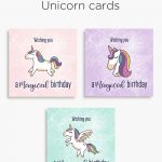 Magical Unicorn Birthday Printable Cards | Tis' Better To Give   Free Online Funny Birthday Cards Printable