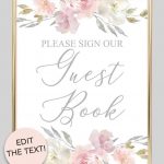 Make A Guest Book Sign For Your Wedding Or Event. Our Free Printable   Please Sign Our Guestbook Free Printable