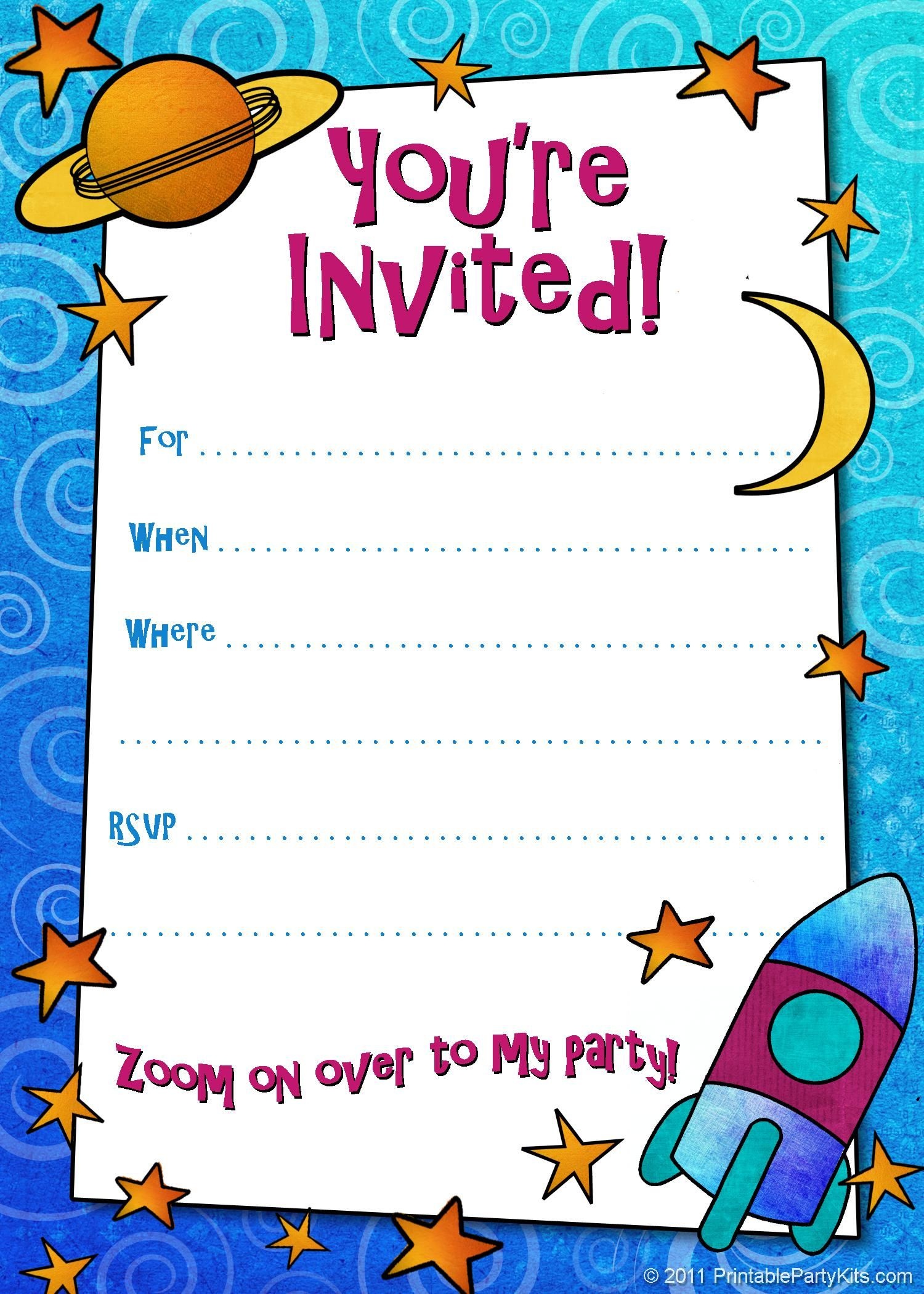 Make Your Own Birthday Party Invitations | Invitatins | Birthday - Make Your Own Birthday Party Invitations Free Printable