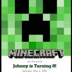 Make Your Own Custom Printable Minecraft Party Invitations   Free Printable Minecraft Invitations