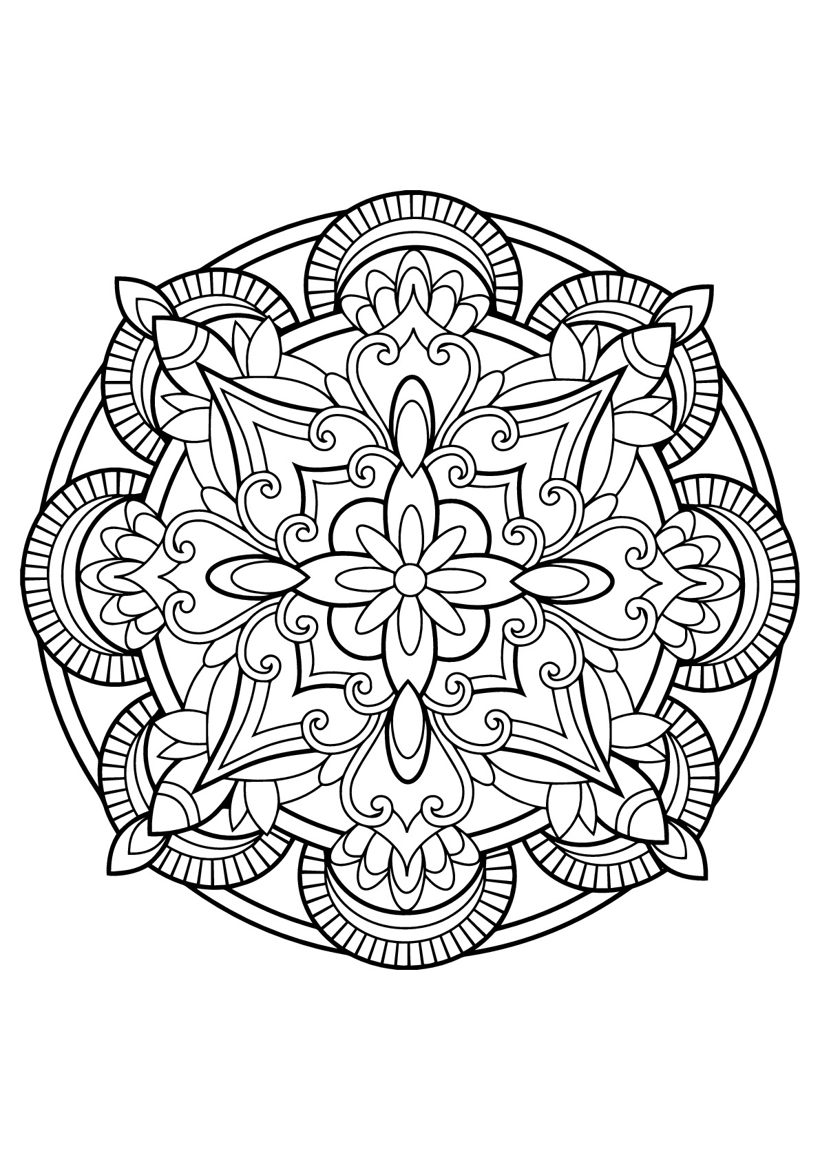 Mandala From Free Coloring Books For Adults 23 - M&amp;amp;alas Adult - Free Printable Mandalas