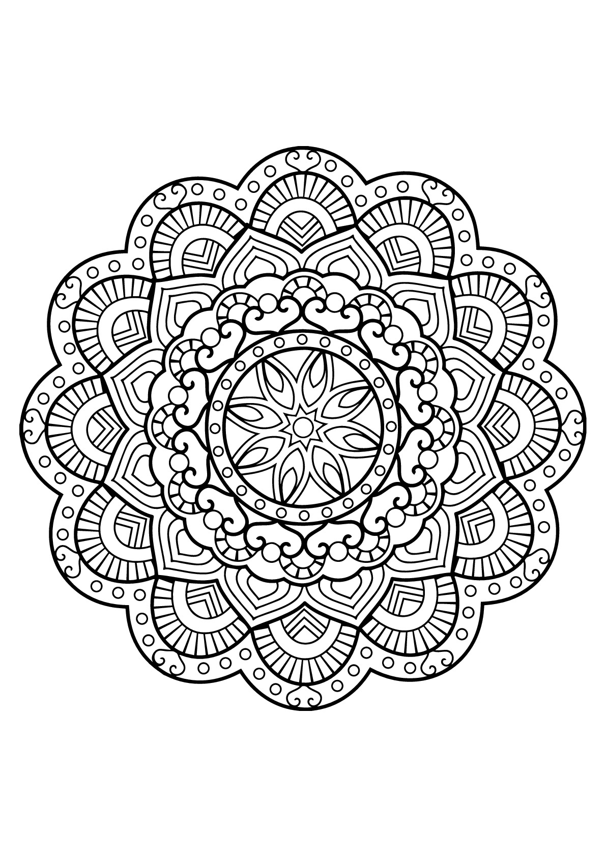 Mandala From Free Coloring Books For Adults 26 - M&amp;amp;alas Adult - Free Printable Mandalas