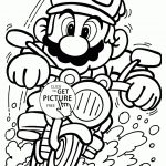 Mario On Motorcycle Coloring Pages For Kids Printable Free   Mario Coloring Pages Free Printable