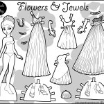 Marisole Monday Paper Doll Coloring Pages. Black And White And Color   Free Printable Paper Dolls Black And White