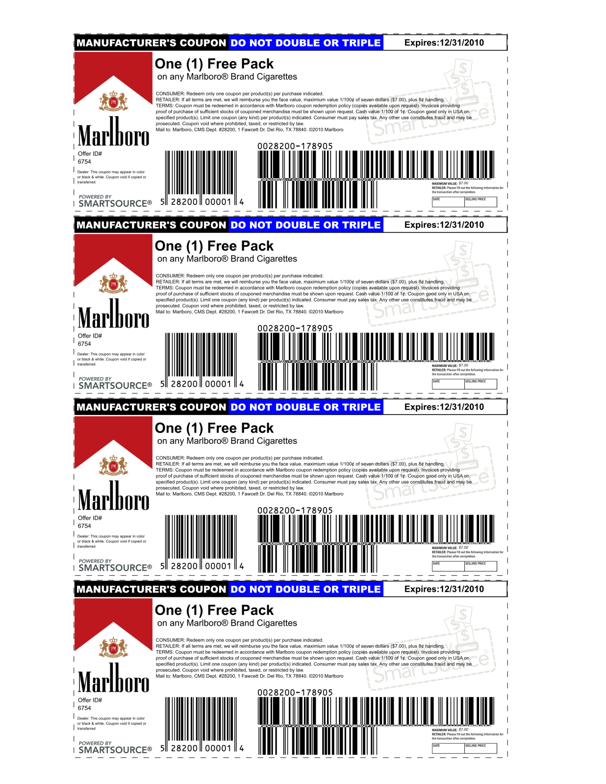 Marlboro Coupons Printable 2013 | Is Using A Possibly Fake Coupon - Free Pack Of Cigarettes Printable Coupon