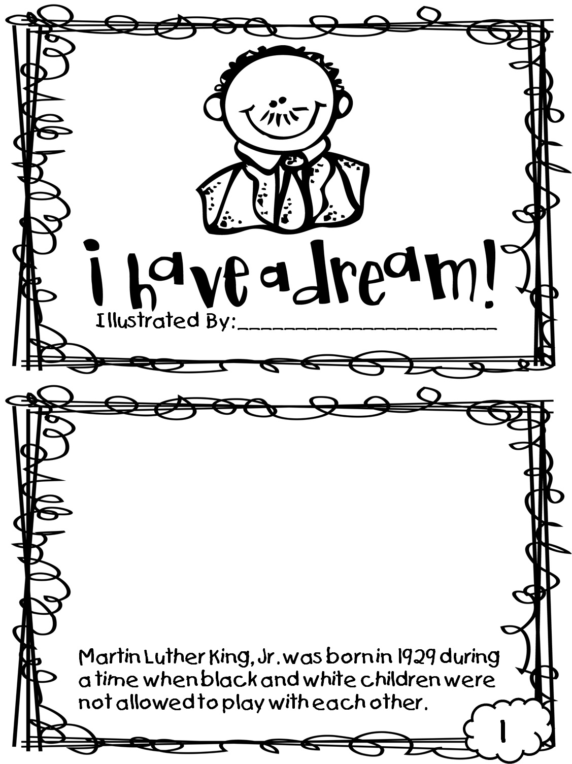 Martin Luther King Jr Coloring Pages And Worksheets - Best Coloring - Free Printable Martin Luther King Jr Worksheets For Kindergarten