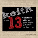 Marvellous Free Printable 13Th Birthday Boy Invitations Especially   13Th Birthday Party Invitations Printable Free