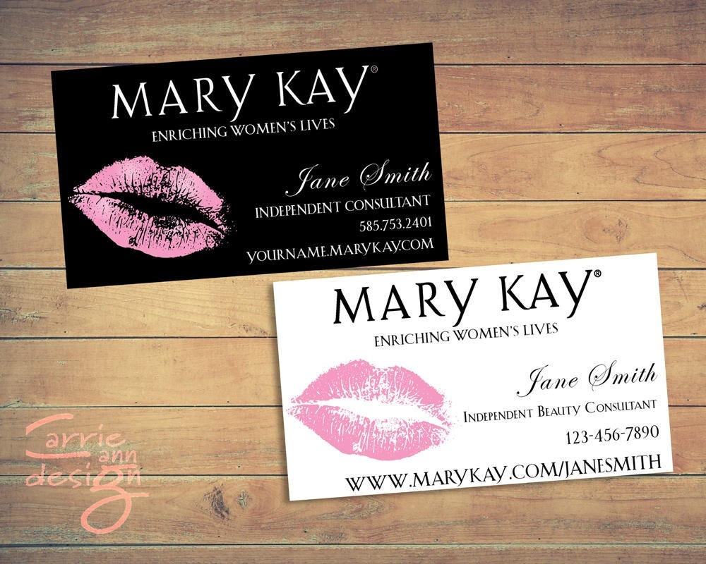 Mary Kay Business Cards Printable Lips Pink Custom | Etsy - Free Printable Mary Kay Business Cards