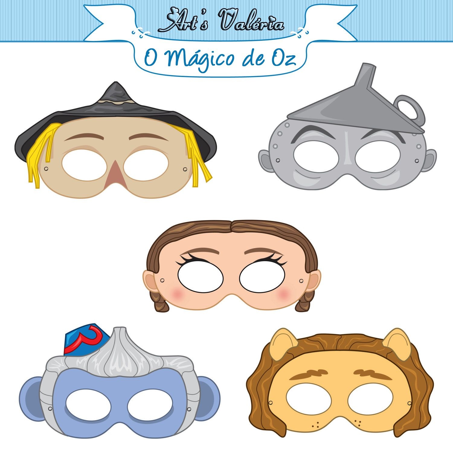 Mascáras Mágoco De Oz - Pesquisa Google | 00Rainbow House | Wizard - Free Printable Wizard Of Oz Masks