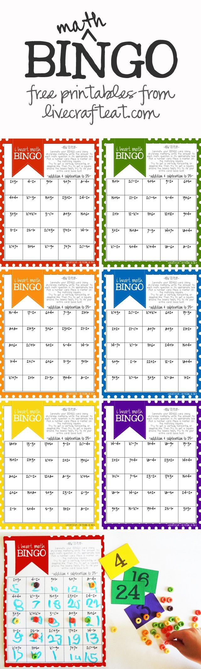 Math Bingo Printable For Kids - Free | Math Activities | Math Bingo - Math Bingo Free Printable