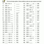 Math Place Value Worksheets To Hundreds – Grade 9 Math Worksheets Printable Free With Answers