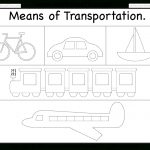 Means Of Transportation – Tracing Worksheet / Free Printable | Kgi   Free Printable Transportation Worksheets For Kids