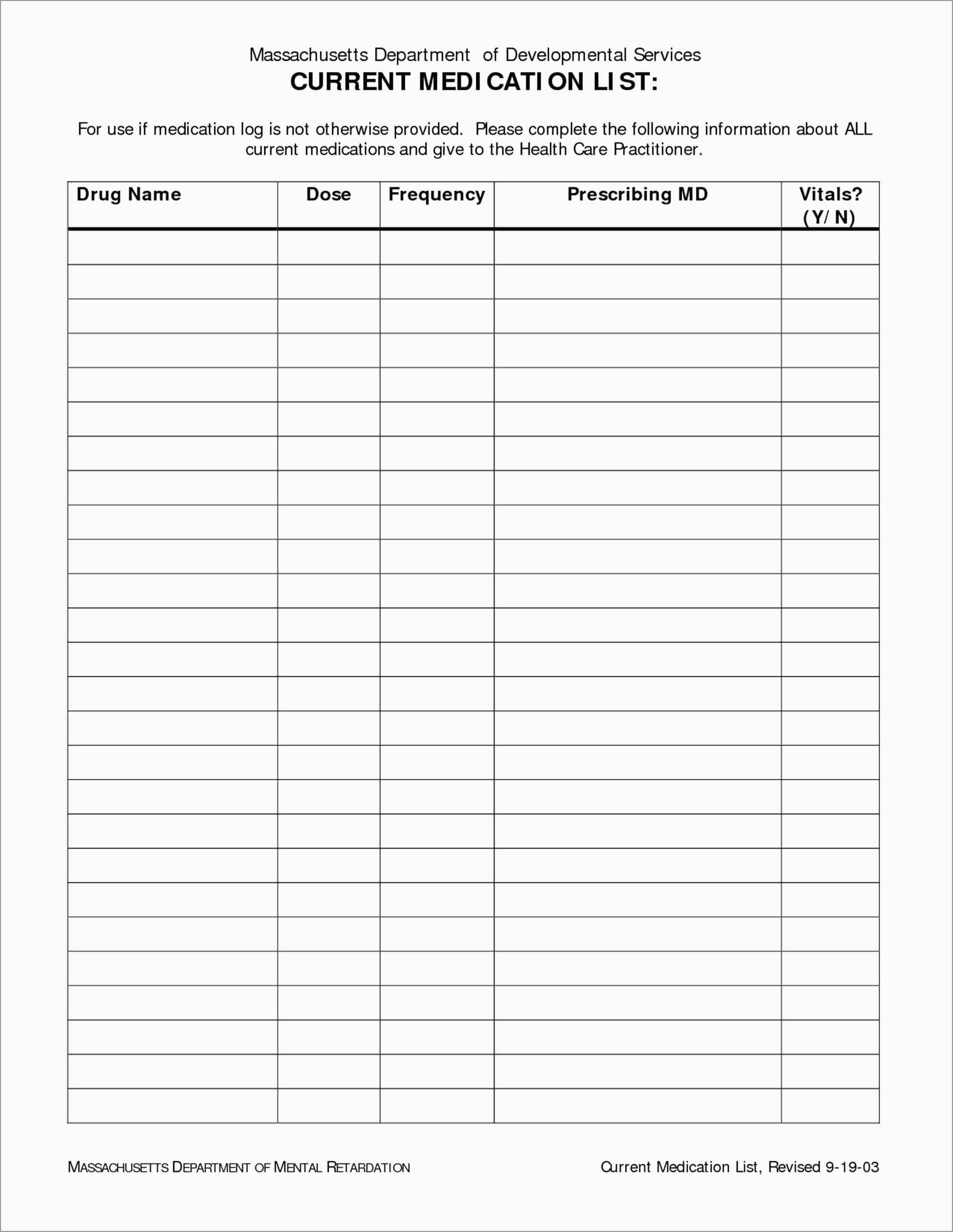 Medication List Template Free Download Cute Unique Free Printable - Free Printable Medication List Template