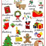 Merry Christmas   Pictionary Worksheet   Free Esl Printable   Free Printable Christmas Pictionary Cards