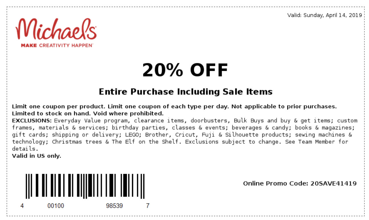 Pinned November 12Th 40 Off A Single Item At Michaels, Or Online