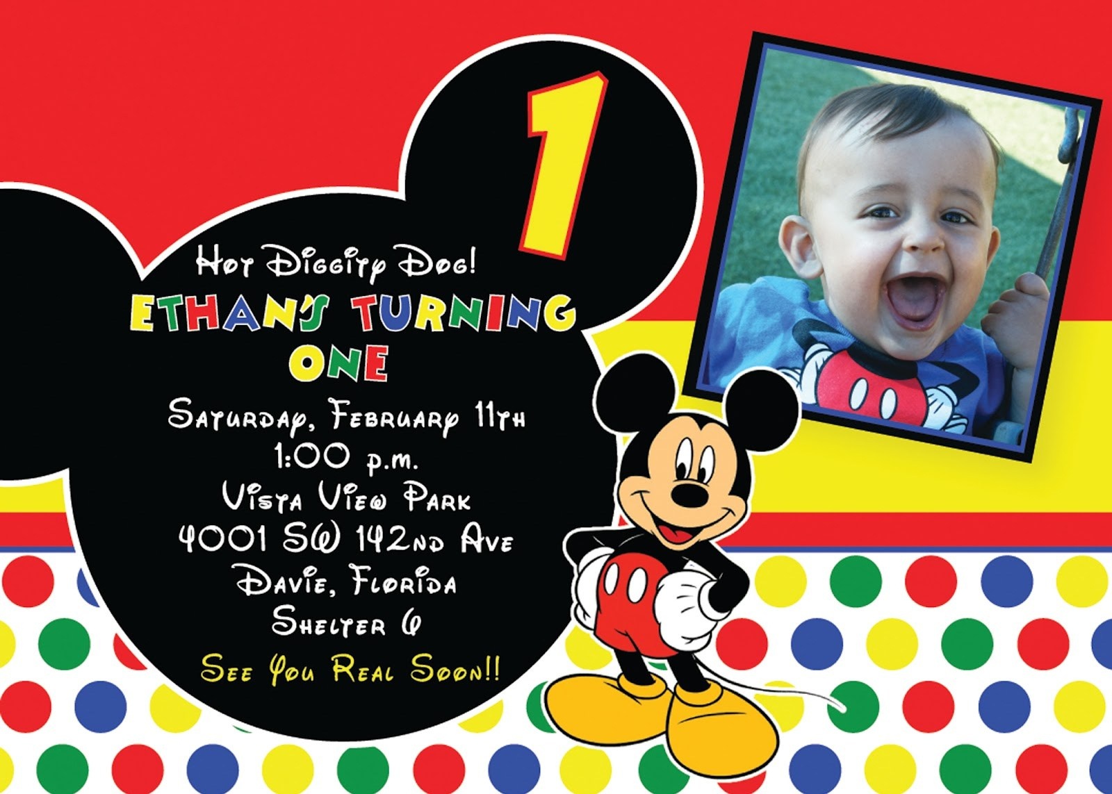 Mickey Mouse First Birthday Invitations - Anarchistshemale - Free Printable Mickey Mouse Birthday Invitations