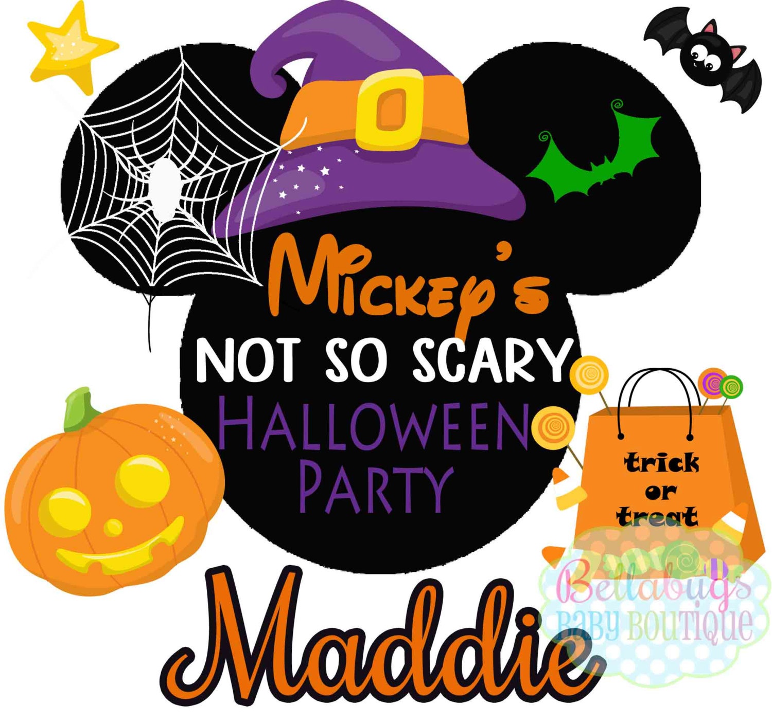 Mickey&amp;#039;s Not So Scary Halloween Party Printable Digital | Etsy - Free Printable Halloween Iron Ons