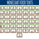 Minecraft Food Labels   Minecraft Food Tents  Littlelight On   Free Printable Minecraft Food Labels