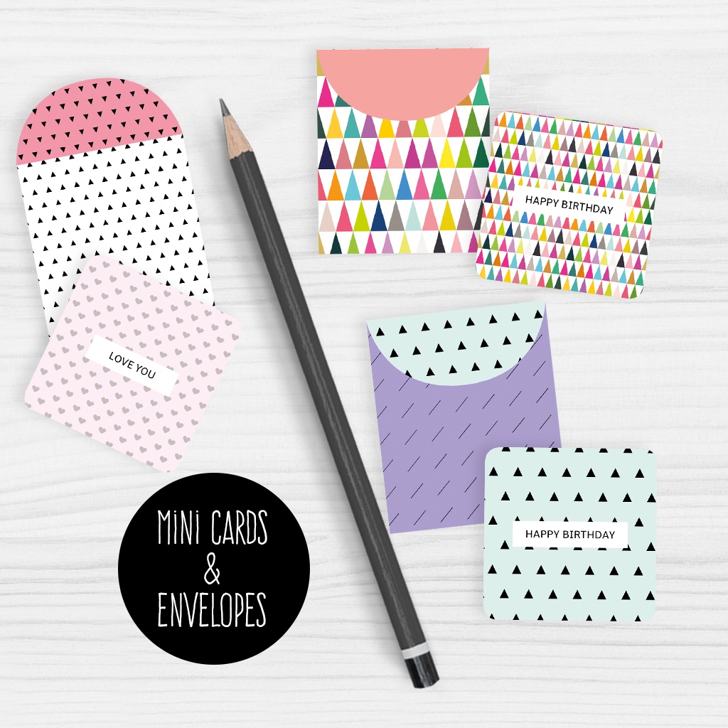 Mini Note Cards And Envelopes Set Of 9 Mini Cards - Free Printable - Free Printable Note Cards