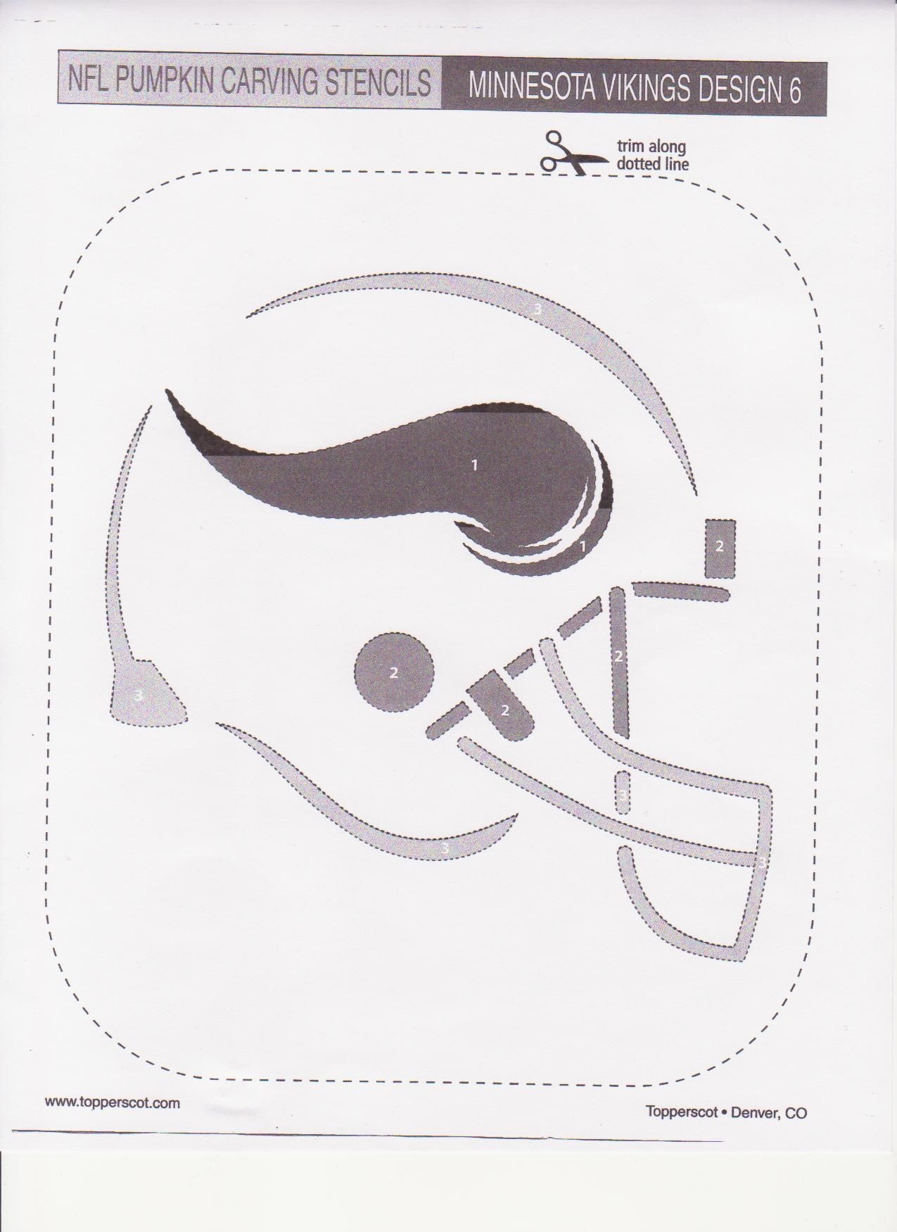 Minnesota Vikings Pumpkin Stencil | ~P A R T Y~ | Minnesota Vikings - Printable Nfl Pumpkin Carving Patterns Free