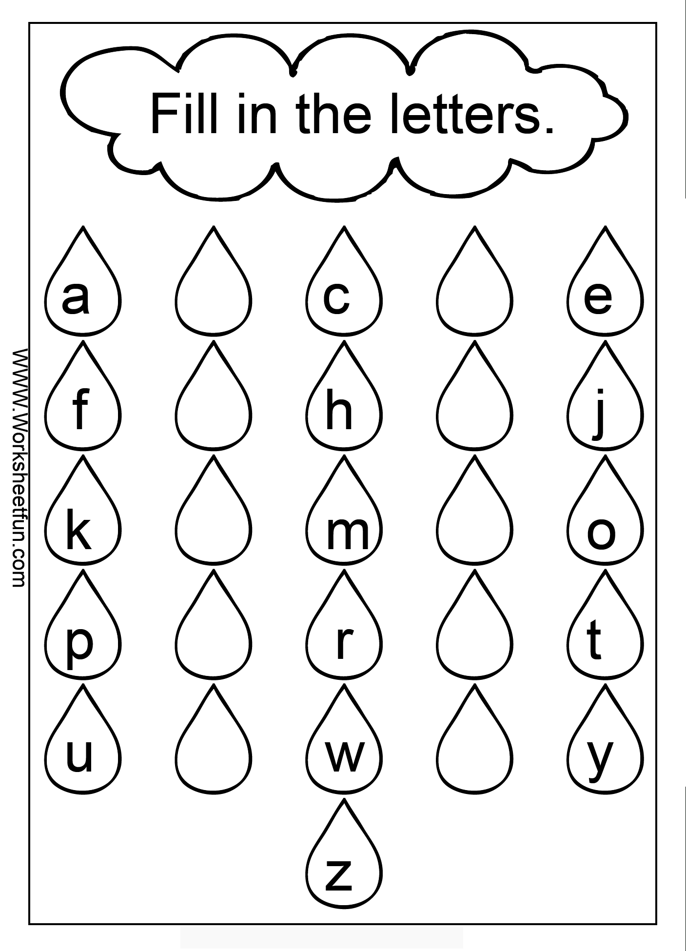 Missing Lowercase Letters – Missing Small Letters / Free Printable - Free Printable Lower Case Letters