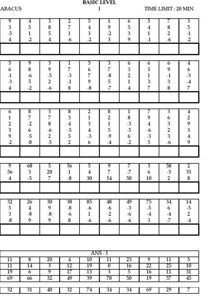 Model Paper | Educación Que Adoro | Abacus Math, Math Sheets, Math - Free Printable Abacus Worksheets