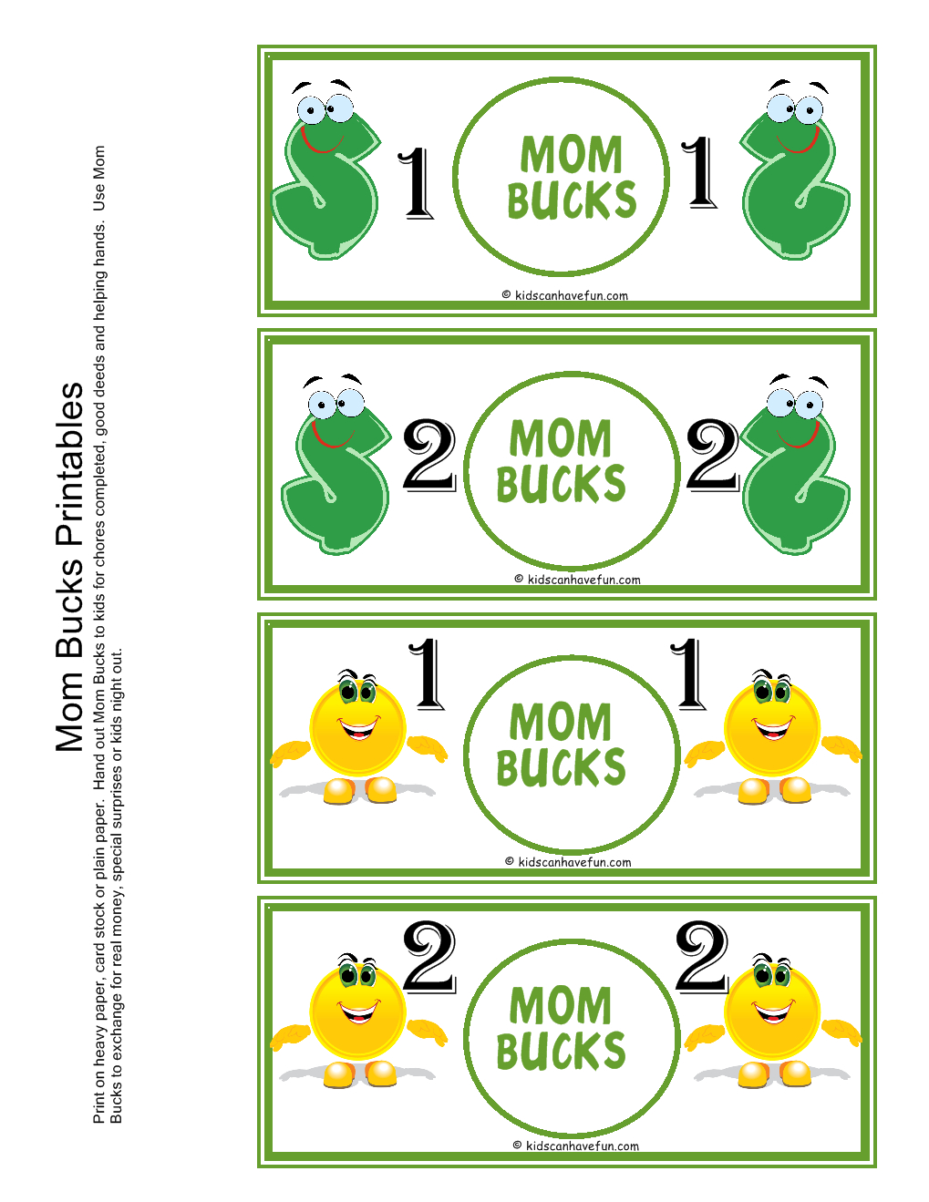 Free Printable Reward Bucks For Kids Money Theme I m Using These 