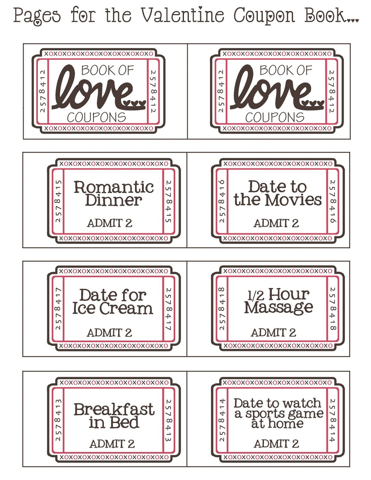Mommyday Crafternight: {Free Printable} Valentine Coupon - Free Printable Homemade Coupon Book