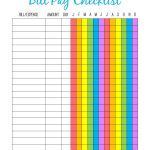 Monthly Bill Pay Checklist  Free Printable! | $ Saving Money   Free Printable Bill Checklist